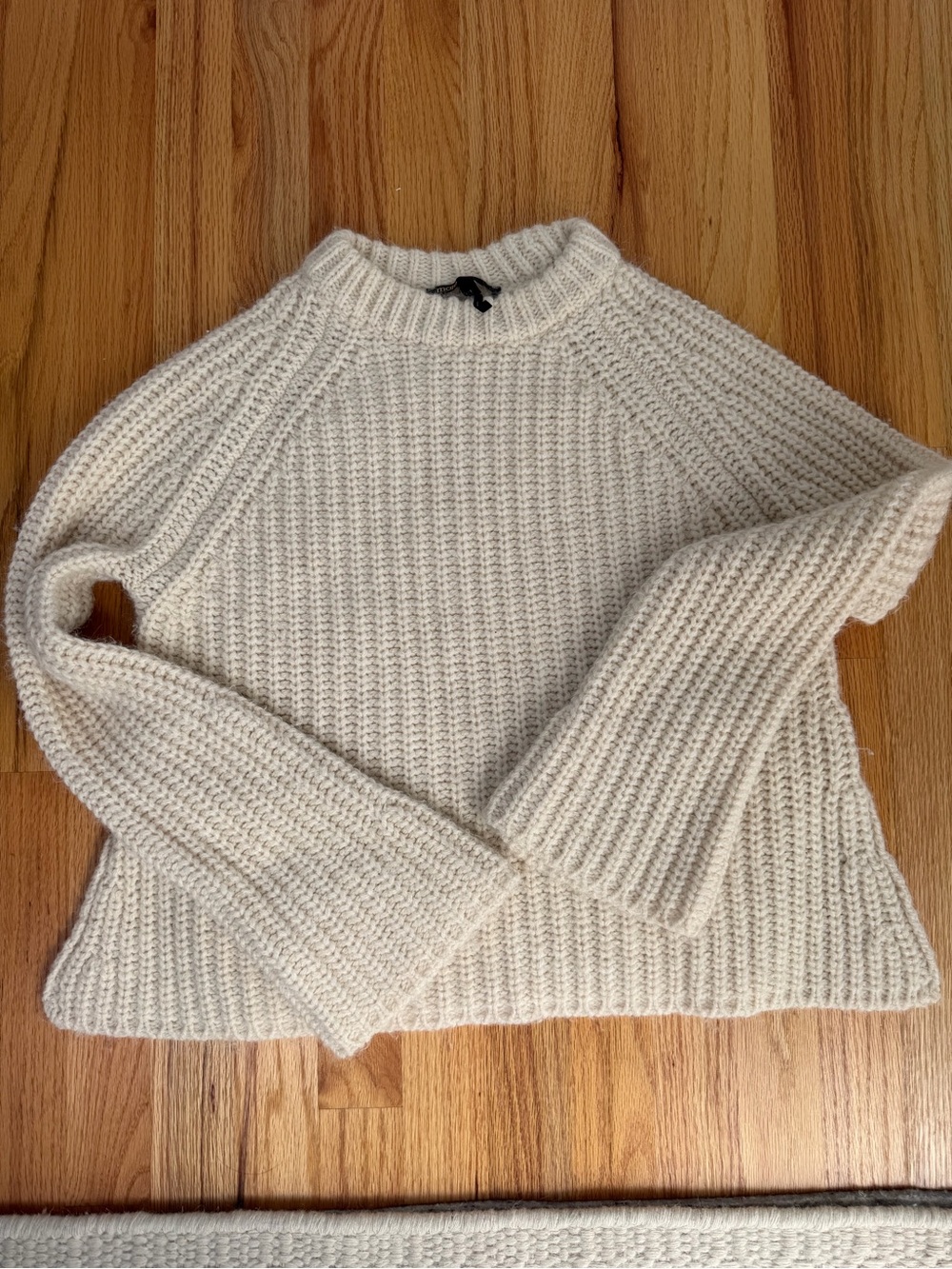 Maje Cream Chunky Knit Women's Sweater